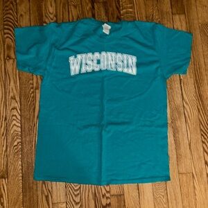 Teal Wisconsin T-shirt